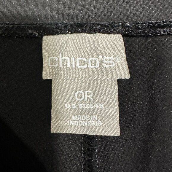 Chicos Pants Womens 4 Black Knit Stretch Ankle Tapered Leg Chicos 0 Pull On - Picture 4 of 7